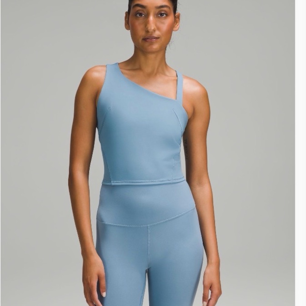 Lululemon Everlux Asymmetrical Tank Top One Shoulder Bra Top Size: 8